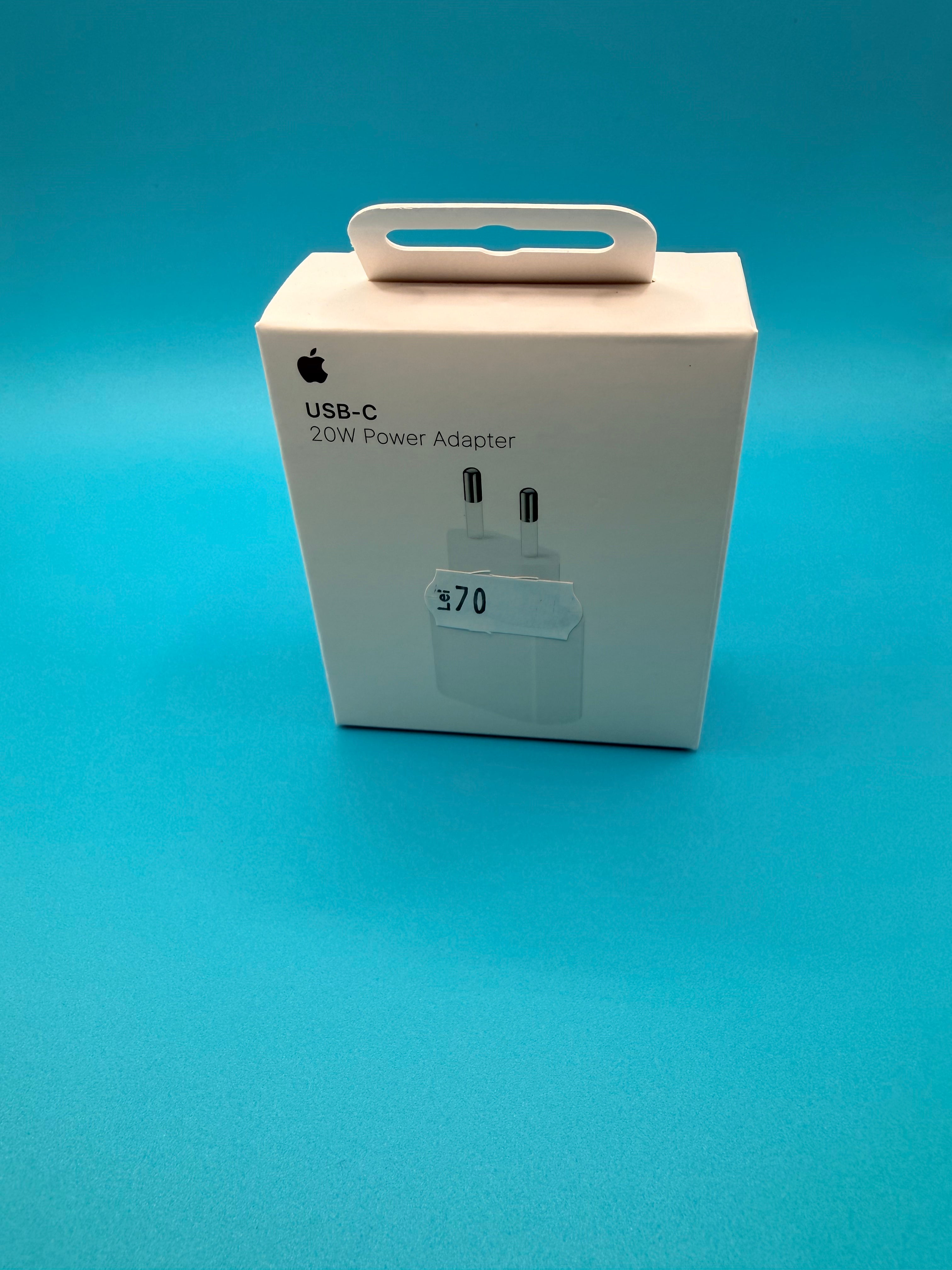 Incarcator Retea Apple, 20W, 3A, 1 x USB-C, Alb