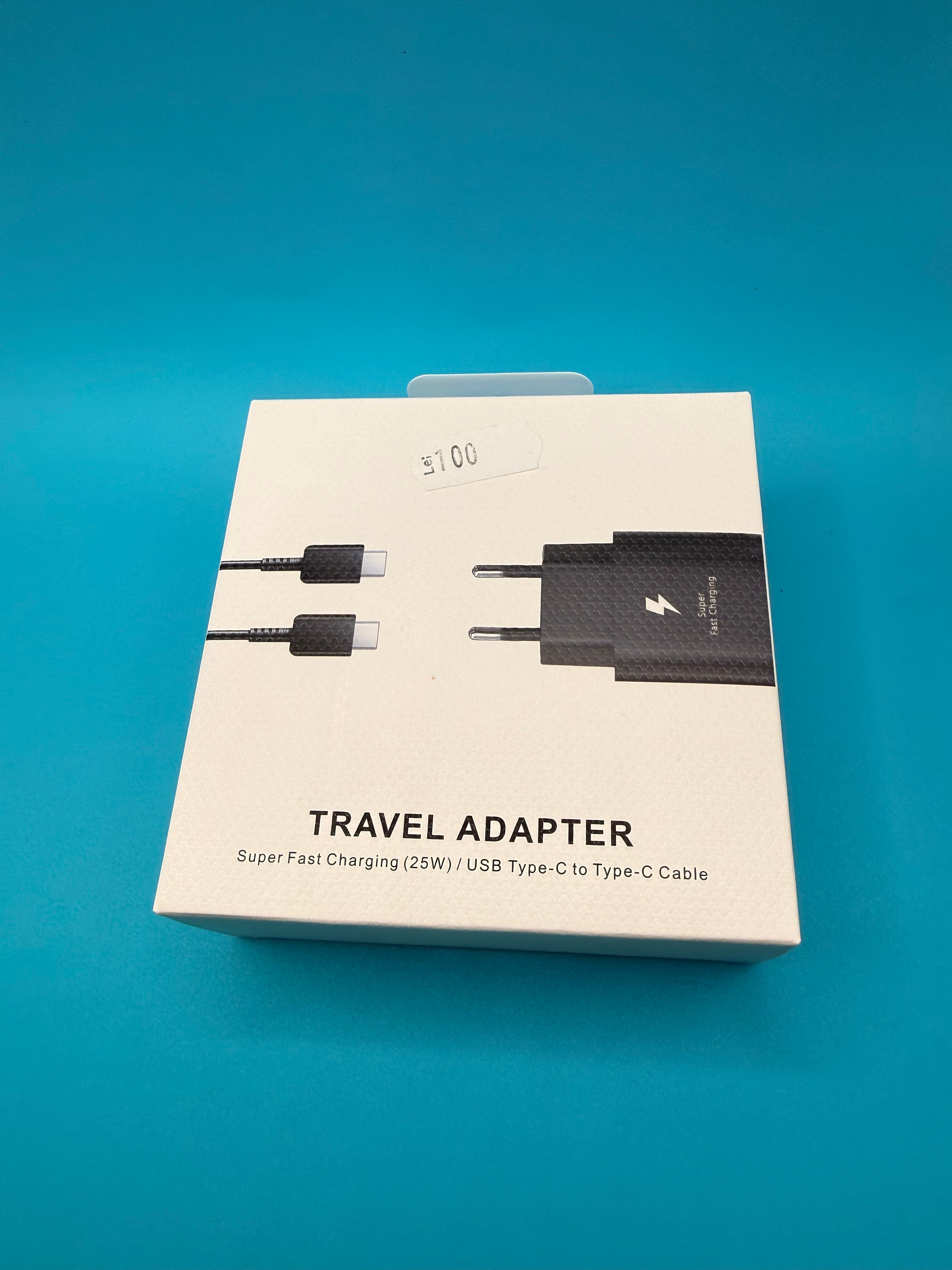 Incarcator Retea Cu Cablu USB-C Samsung, 25W, 3A, 1 x USB-C, Negru